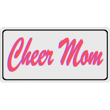 Cheer Mom Photo License Plate