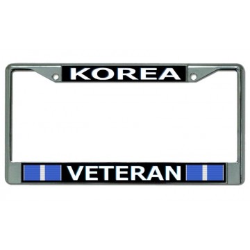 Korea Veteran Chrome License Plate Frame
