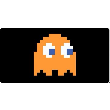 Pac-Man Orange Photo License Plate