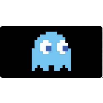 Pac-Man Blue Photo License Plate