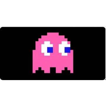 Pac-Man Pink Photo License Plate