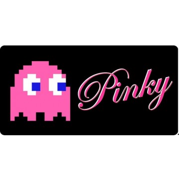 Pac-Man Pinky Photo License Plate