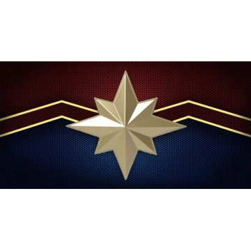 Captain Marvel Logo Centered Photo License Plate 