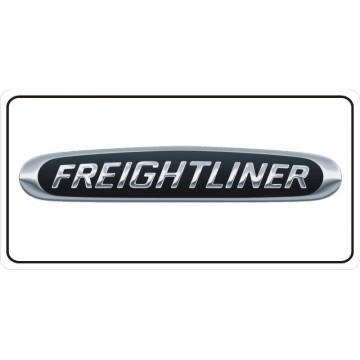 Freightliner Logo On White Photo License Plate 