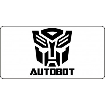 Transformers Autobot Logo Photo License Plate 