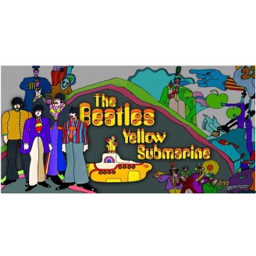 The Beatles Yellow Submarine Photo License Plate 