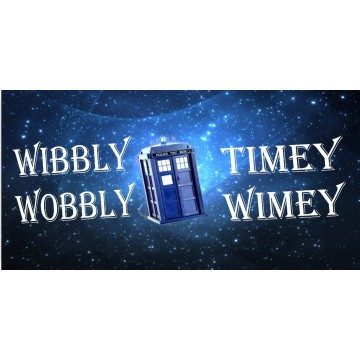 Wibbly Wobbly Timey Wimey Photo License Plate