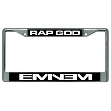 Rap God Eminem Chrome License Plate Frame