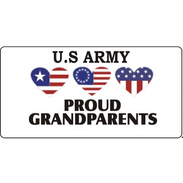 Proud Grandparents U.S. Army Photo License Plate