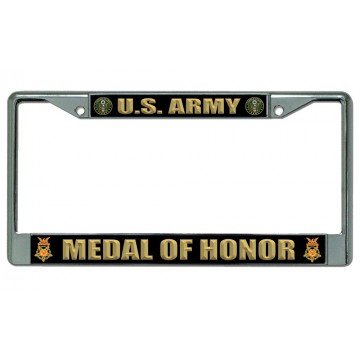 U.S. Army Medal Of Honor Chrome License Plate Frame