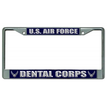 U.S. Air Force Dental Corps Chrome License Plate Frame