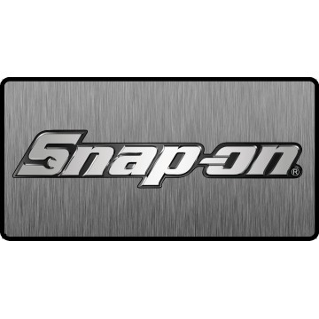 Snap-On Logo 3D Look Flat Photo License Plate