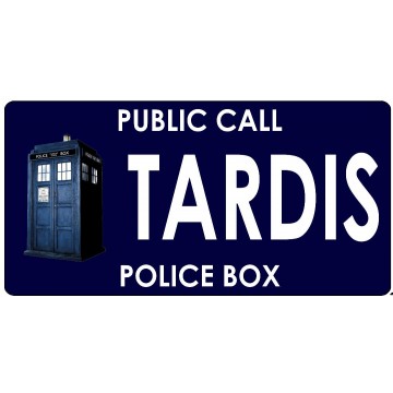 Tardis Public Call Police Box Photo License Plate