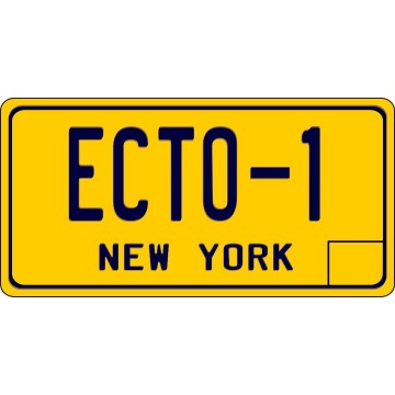 Ghostbusters Ecto-1 Photo License Plate