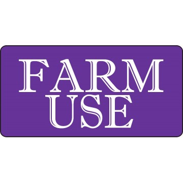 Farm Use On Purple Photo License Plate