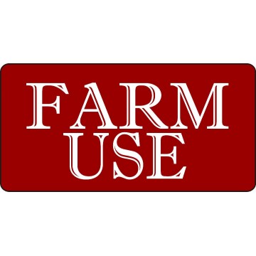 Farm Use On Red Photo License Plate