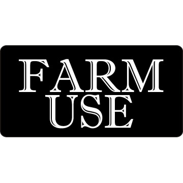 Farm Use On Black Photo License Plate