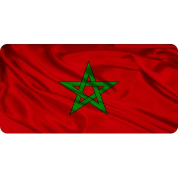 Morocco Flag Photo License Plate 