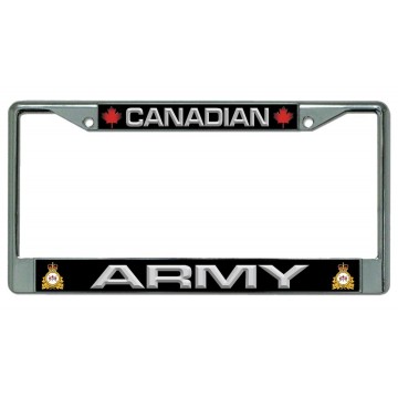 Canadian Army Chrome License Plate Frame