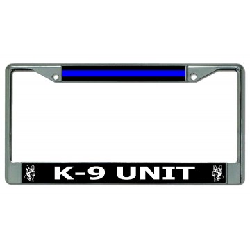 K-9 Unit Chrome License Plate Frame
