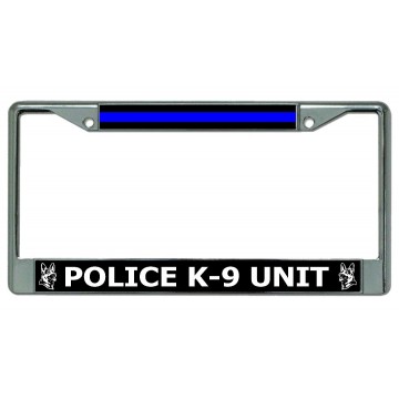 Police K-9 Unit Chrome License Plate Frame