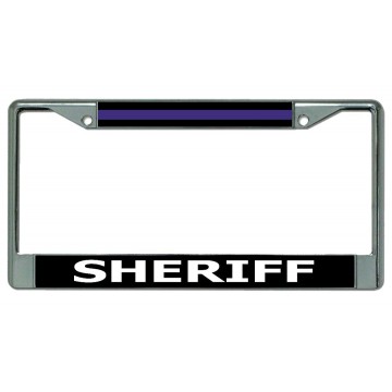Sheriff Chrome License Plate Frame