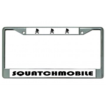 Squatchmobile Chrome License Plate Frame