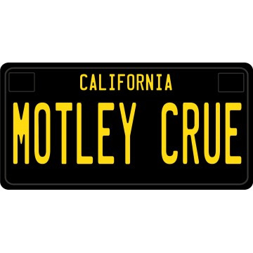 Motley Crue California Photo License Plate