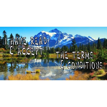 I Have Read & Accept The Terms & Conditions Photo License Plate