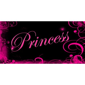 Princess Pink Design Photo License Plate