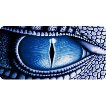 Mystical Blue Dragon Eye Photo License Plate
