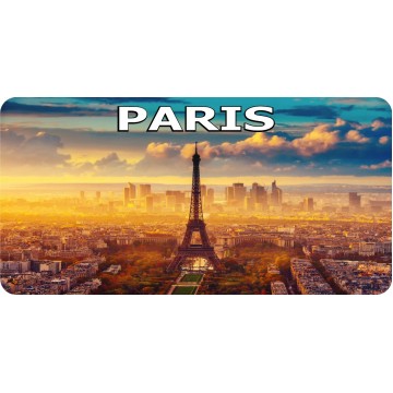 Paris Skyline Photo License Plate
