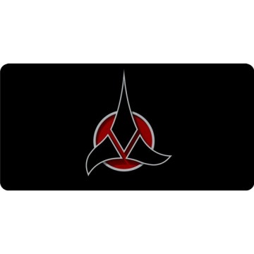 Klingon Logo Photo License Plate 