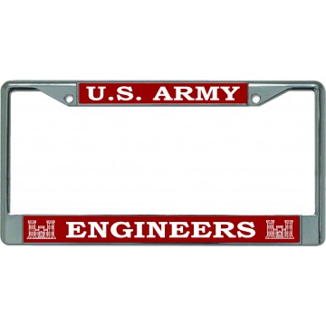U.S. Army Engineers Chrome License Plate Frame