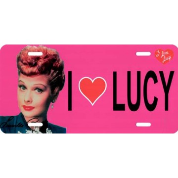 I Heart Lucy Photo License Plate 