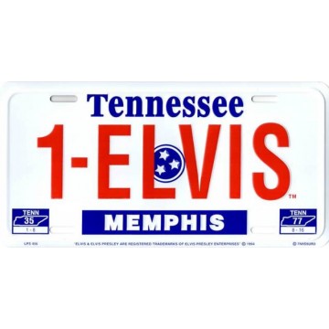 Elvis Presley #1 Metal License Plate