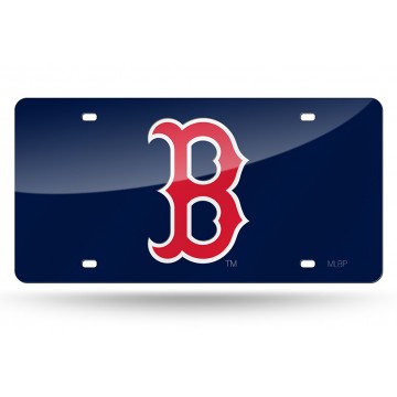 Boston Red Sox Logo Blue Laser License Plate