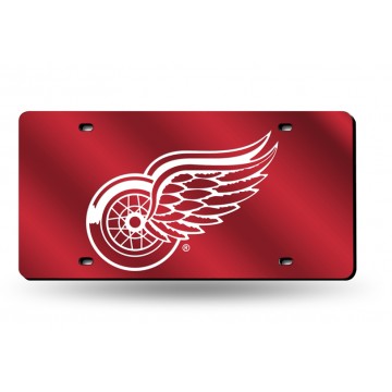 Detroit Red Wings Red Laser License Plate 
