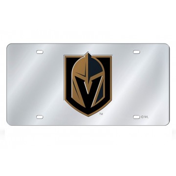 Las Vegas Golden Knights Logo Silver Laser License Plate