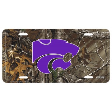 Kansas State Wildcats Woodland License Plate