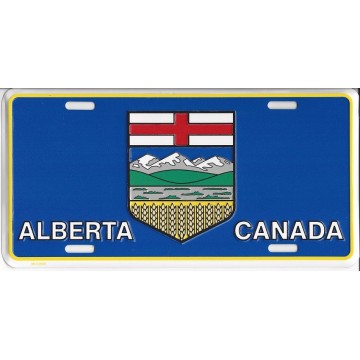 Alberta Canada Embossed Metal License Plate