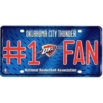 Oklahoma City Thunder #1 Fan License Plate