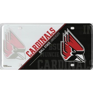 Ball State Cardinals Metal License Plate
