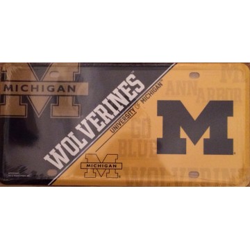 Michigan Wolverines Metal License Plate