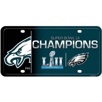 Philadelphia Eagles 2018 Super Bowl Champs Metal License Plate