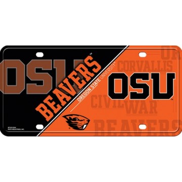 Oregon State Beavers Metal License Plate 