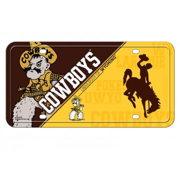 Wyoming Cowboys Metal License Plate