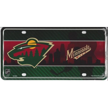 Minnesota Wild Metal License Plate
