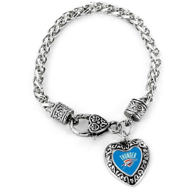 Oklahoma City Thunder Heart Bracelet