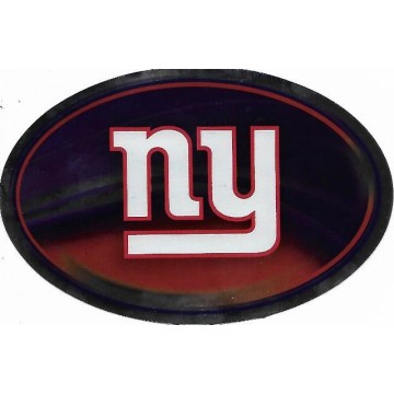 New York Giants Chrome Die Cut Oval Decal